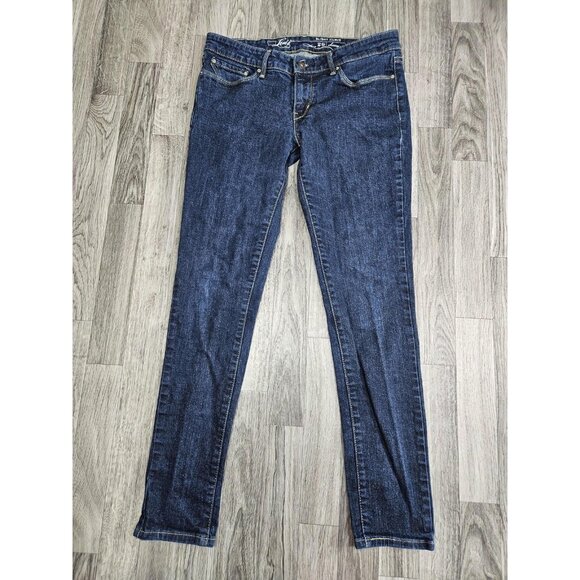 Levis Jeans Womens 29 Blue Slight Curve Skinny Stretch 5 Pocket Dark Wash - Picture 1 of 14